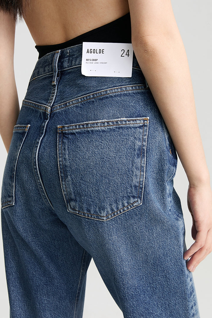 AGOLDE 90'S CROP MID RISE STRAIGHT
