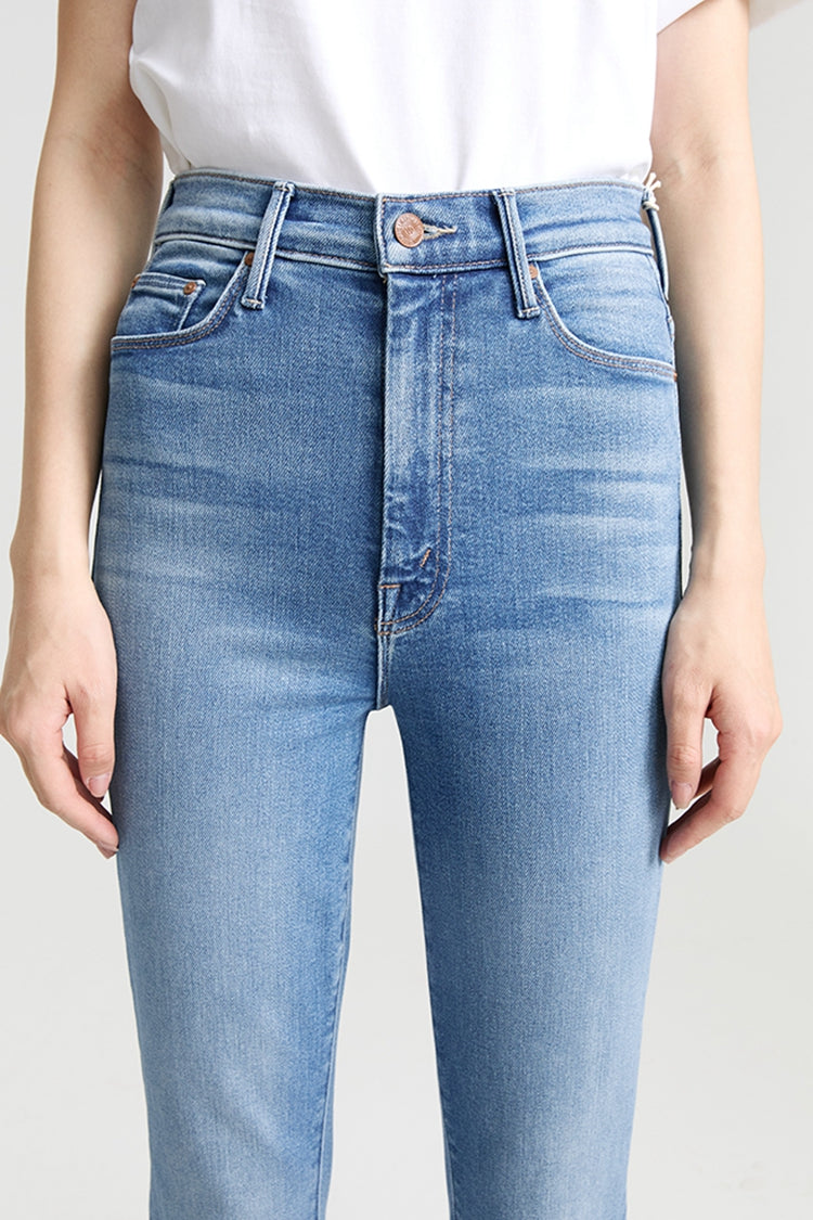 MOTHER PETITES The Lil High Waisted Weekender Fray