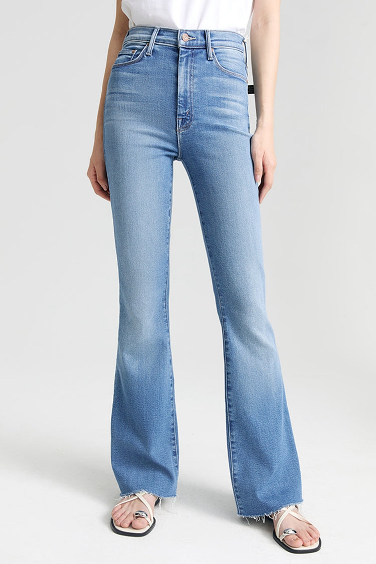 MOTHER PETITES The Lil High Waisted Weekender Fray