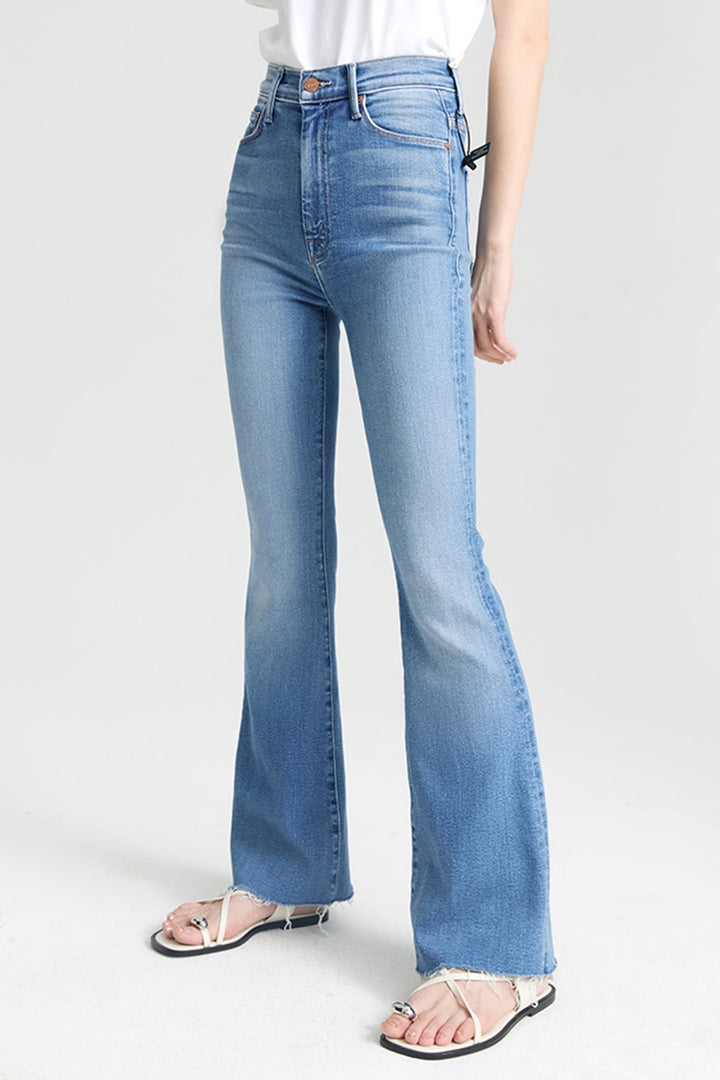 MOTHER PETITES The Lil High Waisted Weekender Fray