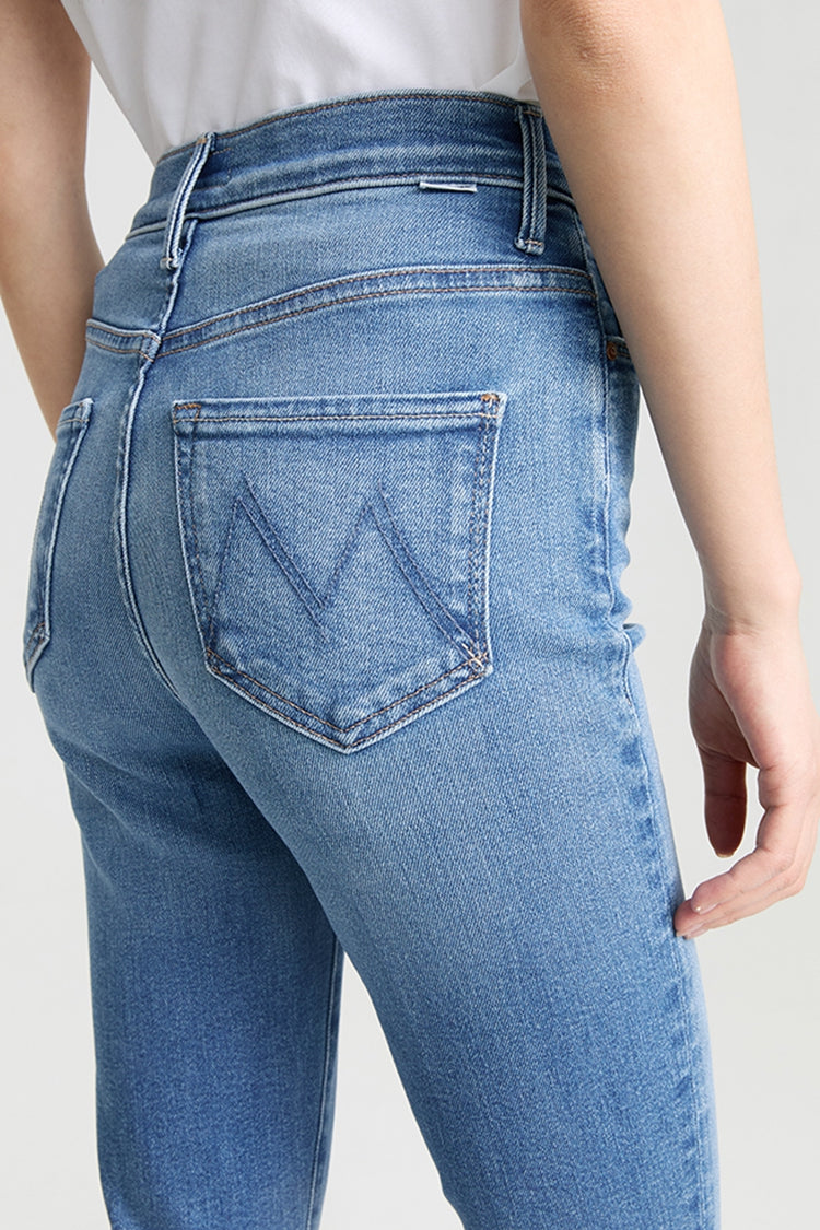 MOTHER PETITES The Lil High Waisted Weekender Fray
