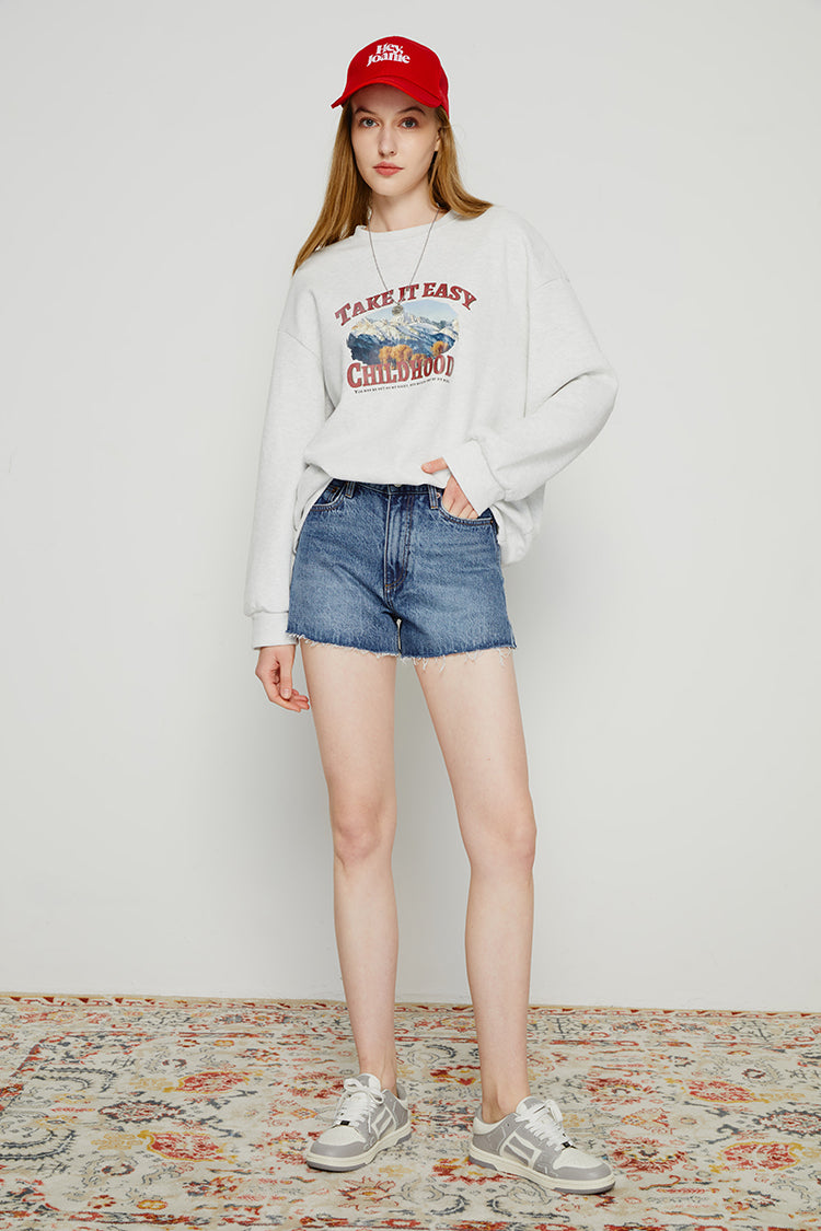 Hey Joanie High Rise Denim Shorts