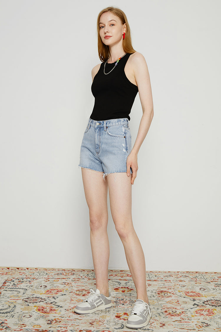 Hey Joanie High Rise Denim Shorts
