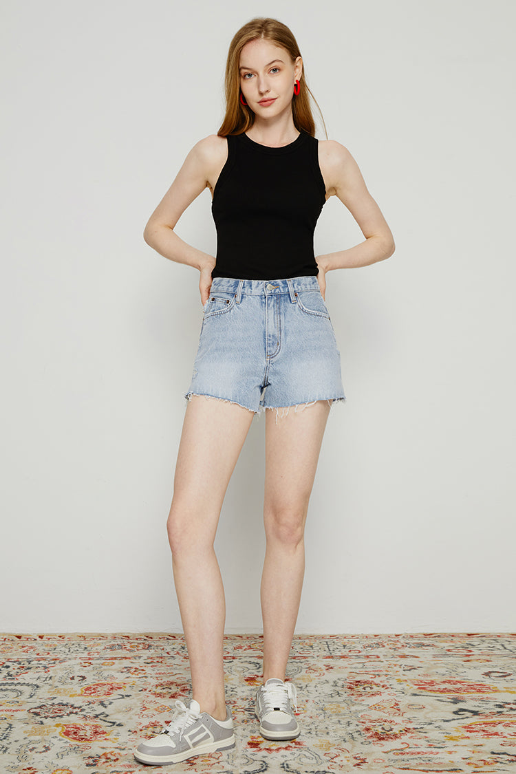 Hey Joanie High Rise Denim Shorts