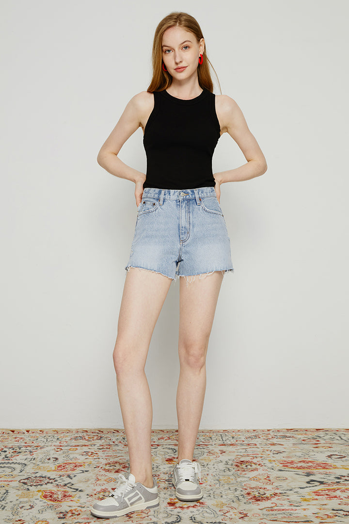 Hey Joanie High Rise Denim Shorts