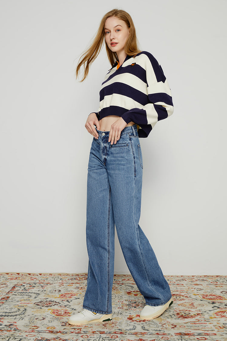 Hey Joanie Coney Island Whitefish High Rise Wide Jeans
