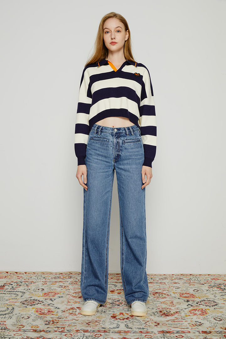 Hey Joanie Coney Island Whitefish High Rise Wide Jeans