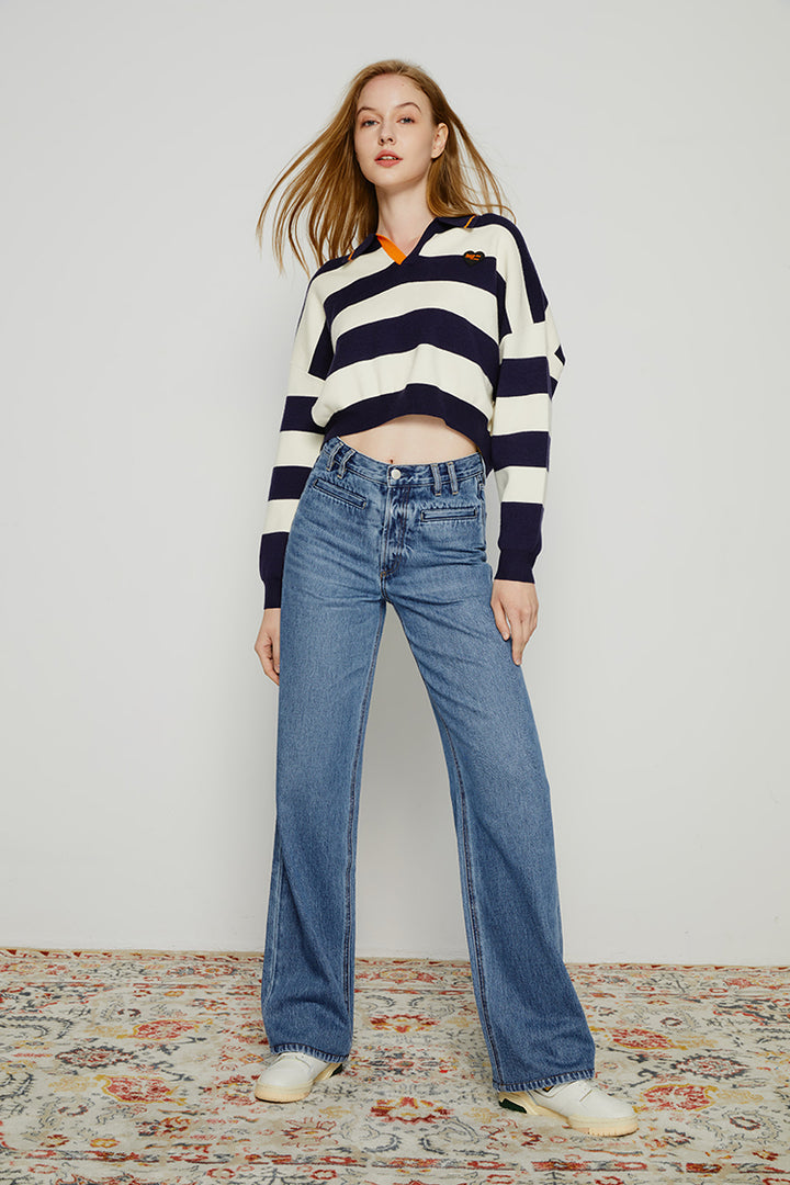 Hey Joanie Coney Island Whitefish High Rise Wide Jeans