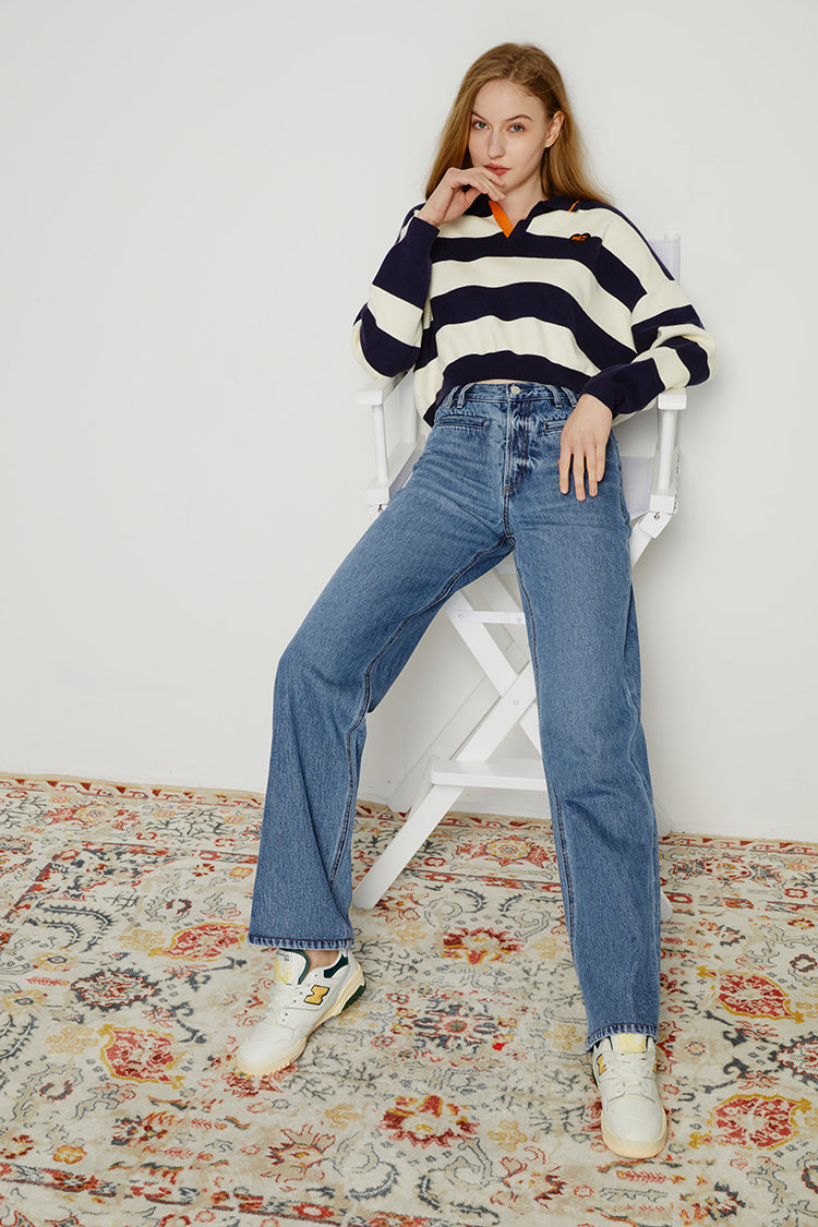 Hey Joanie Coney Island Whitefish High Rise Wide Jeans