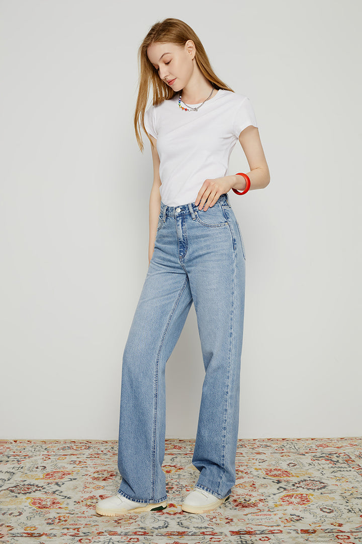 Hey Joanie Coney Island Whitefish High Rise Wide Jeans