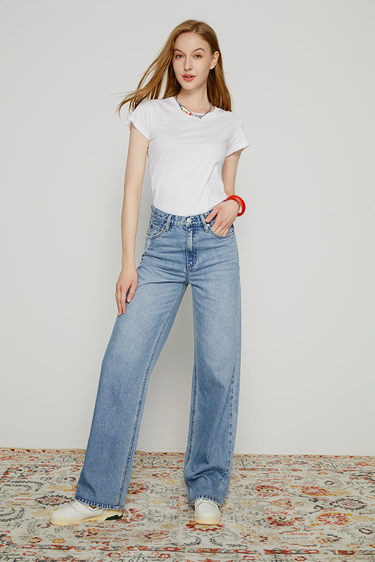 Hey Joanie Coney Island Whitefish High Rise Wide Jeans