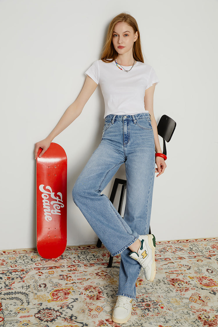 Hey Joanie Coney Island Whitefish High Rise Wide Jeans