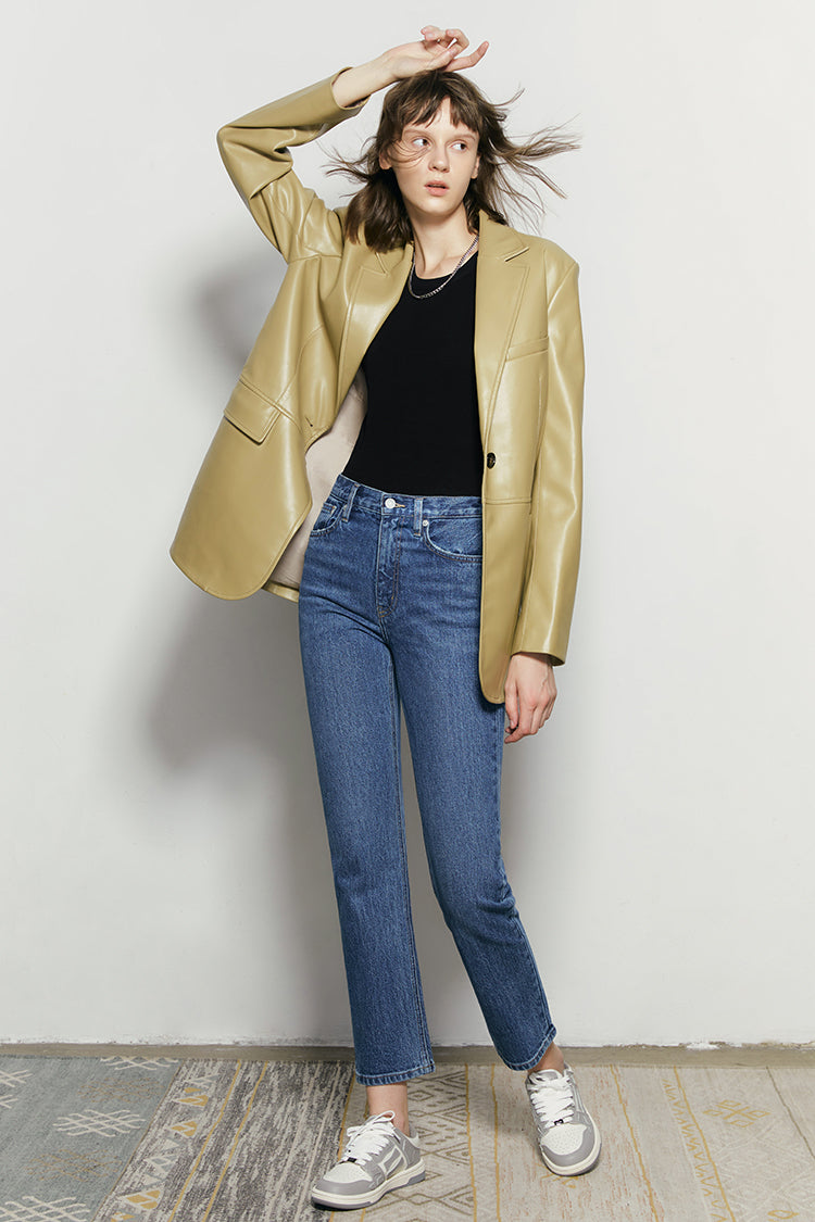 Hey Joanie Activity Grrrl High Rise Kick Crop Jeans