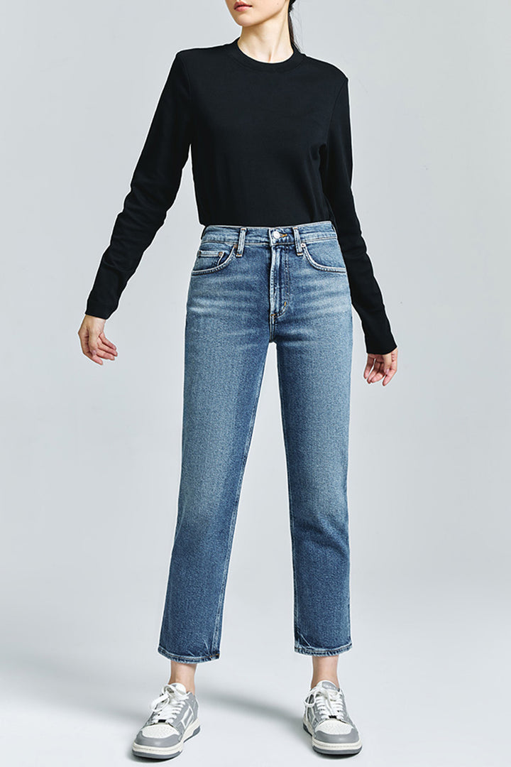 AGOLDE KYE MID RISE STRAIGHT CROP (STRETCH)