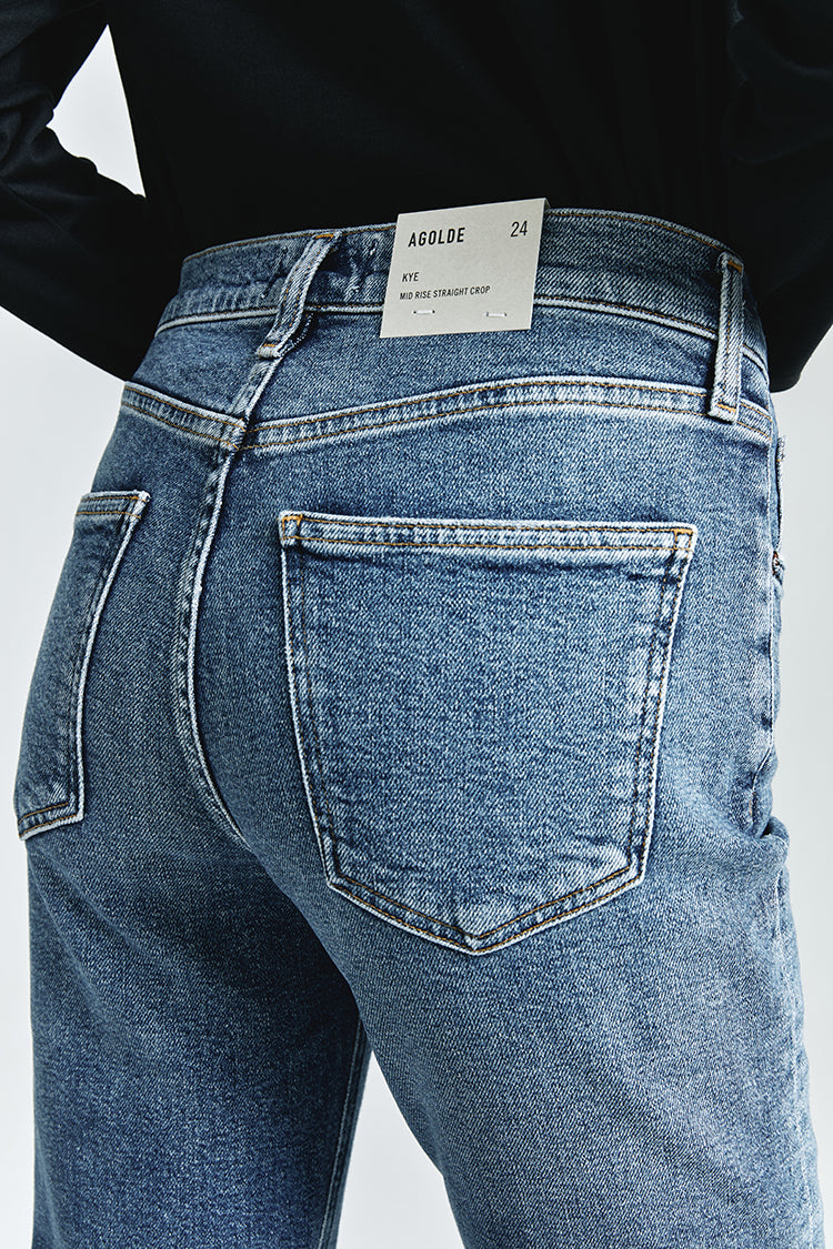 AGOLDE KYE MID RISE STRAIGHT CROP (STRETCH)