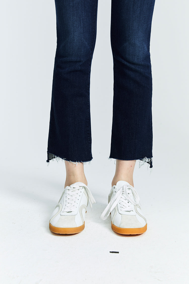 MOTHER PETITES The Lil Insider Crop Step Fray