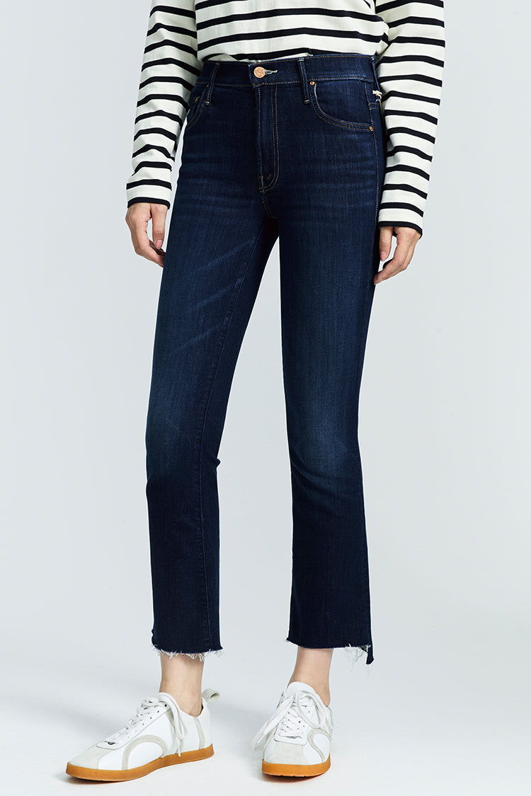 MOTHER PETITES The Lil Insider Crop Step Fray