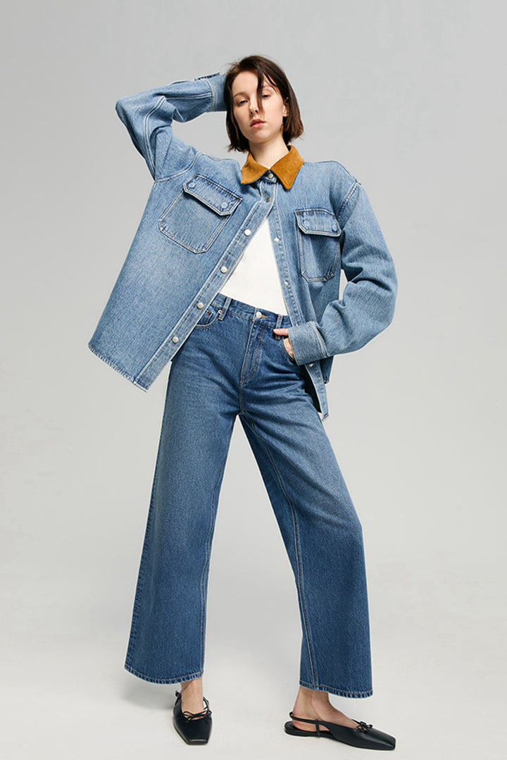 Hey Joanie The Cityer Crop Wide Jeans