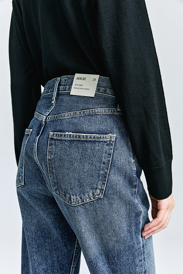 AGOLDE 90'S CROP MID RISE STRAIGHT