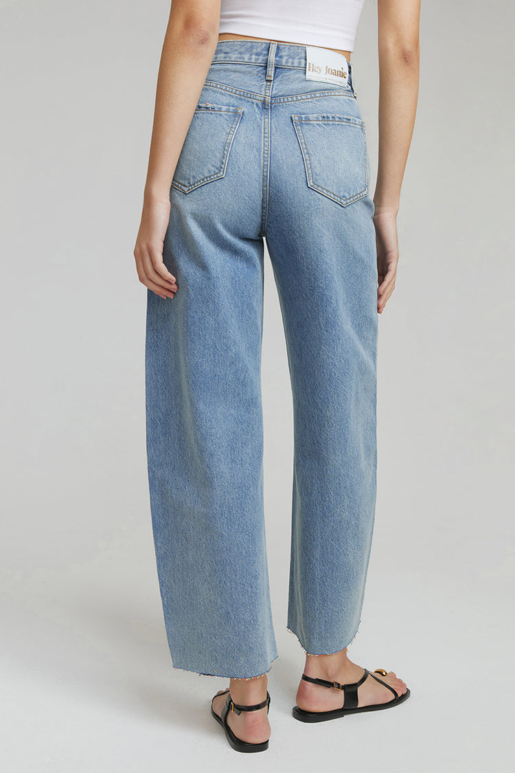 Hey Joanie Moon Curve Raw Hem Crop Jeans