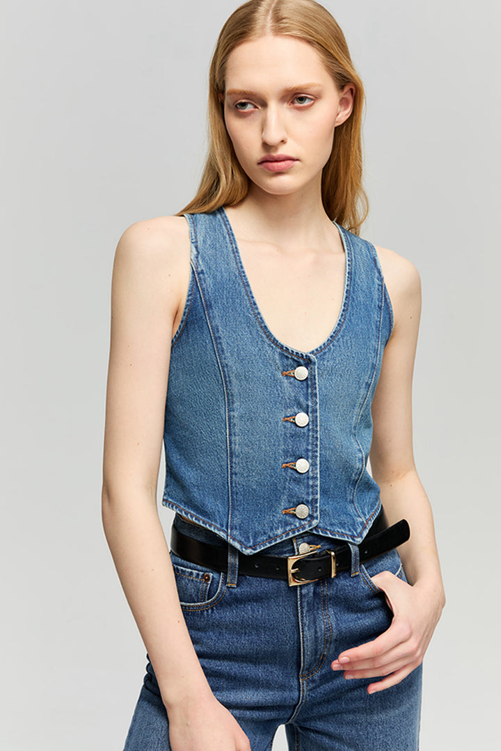 Hey Joanie Blue Horizon Denim Vest