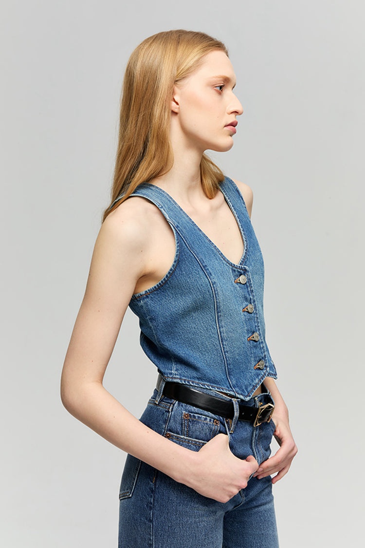 Hey Joanie Blue Horizon Denim Vest