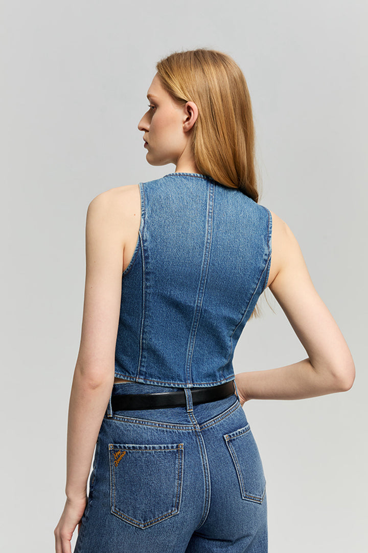 Hey Joanie Blue Horizon Denim Vest