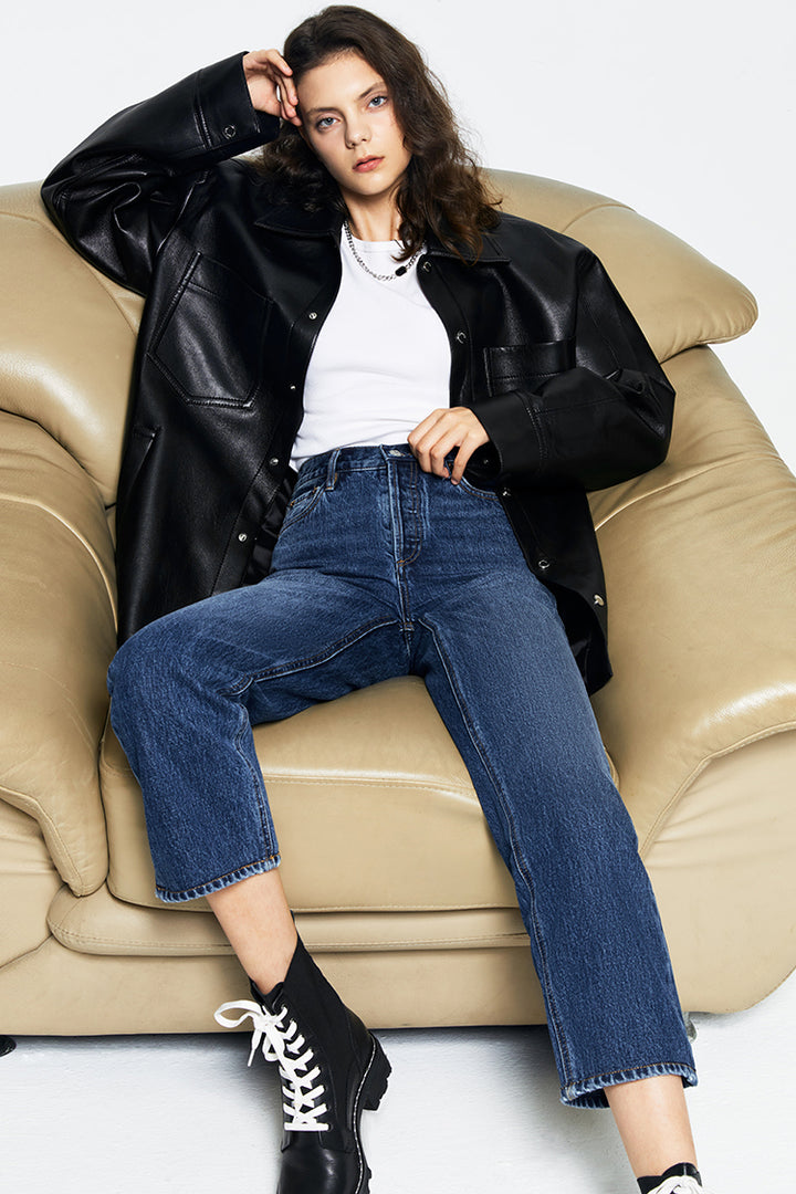 Hey Joanie Manhattan High Rise Straight Ankle Jeans