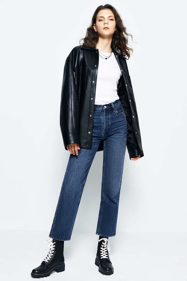 Hey Joanie Manhattan High Rise Straight Ankle Jeans