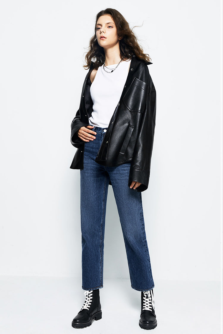 Hey Joanie Manhattan High Rise Straight Ankle Jeans