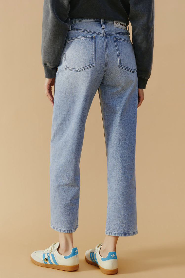 Hey Joanie High-Line Straight Cropped Jeans (Turkish Cotton)