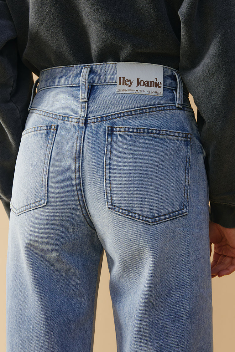 Hey Joanie High-Line Straight Cropped Jeans (Turkish Cotton)