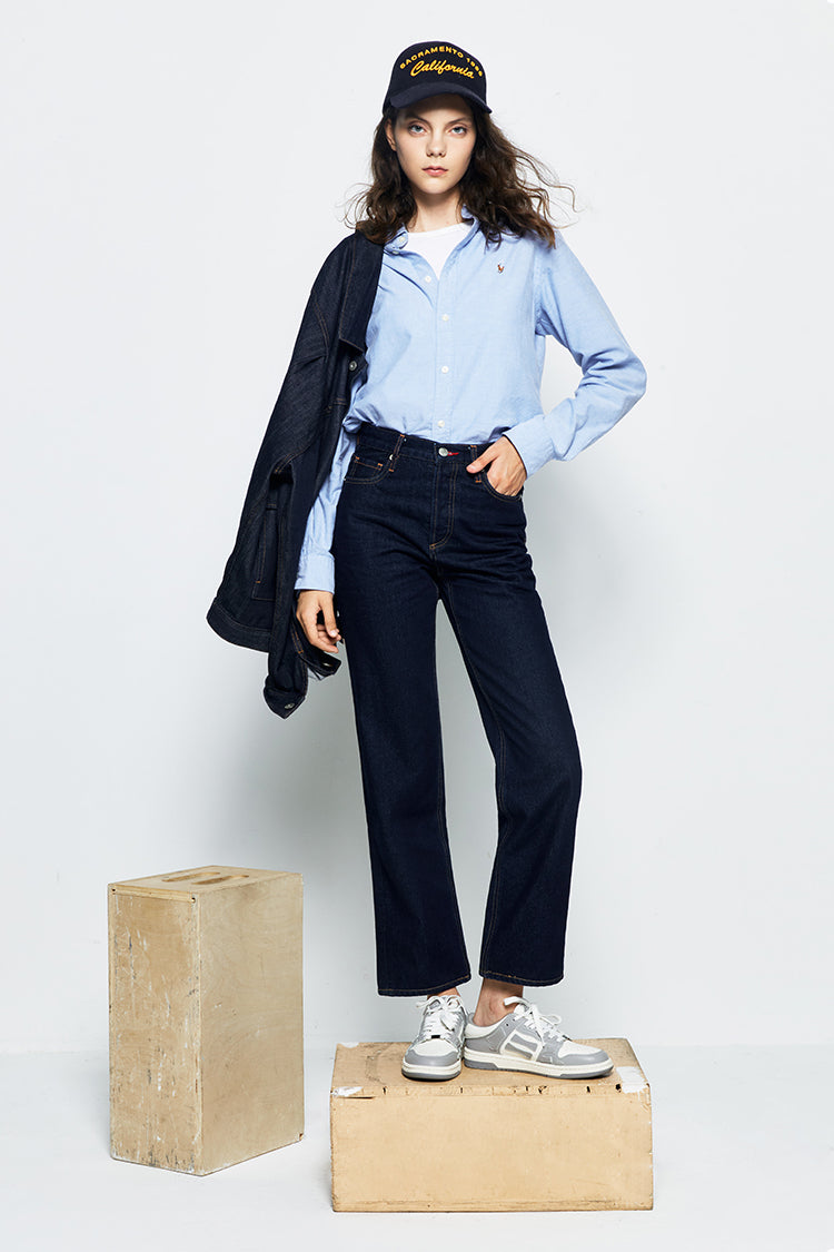 Hey Joanie Manhattan High Rise Straight Ankle Jeans
