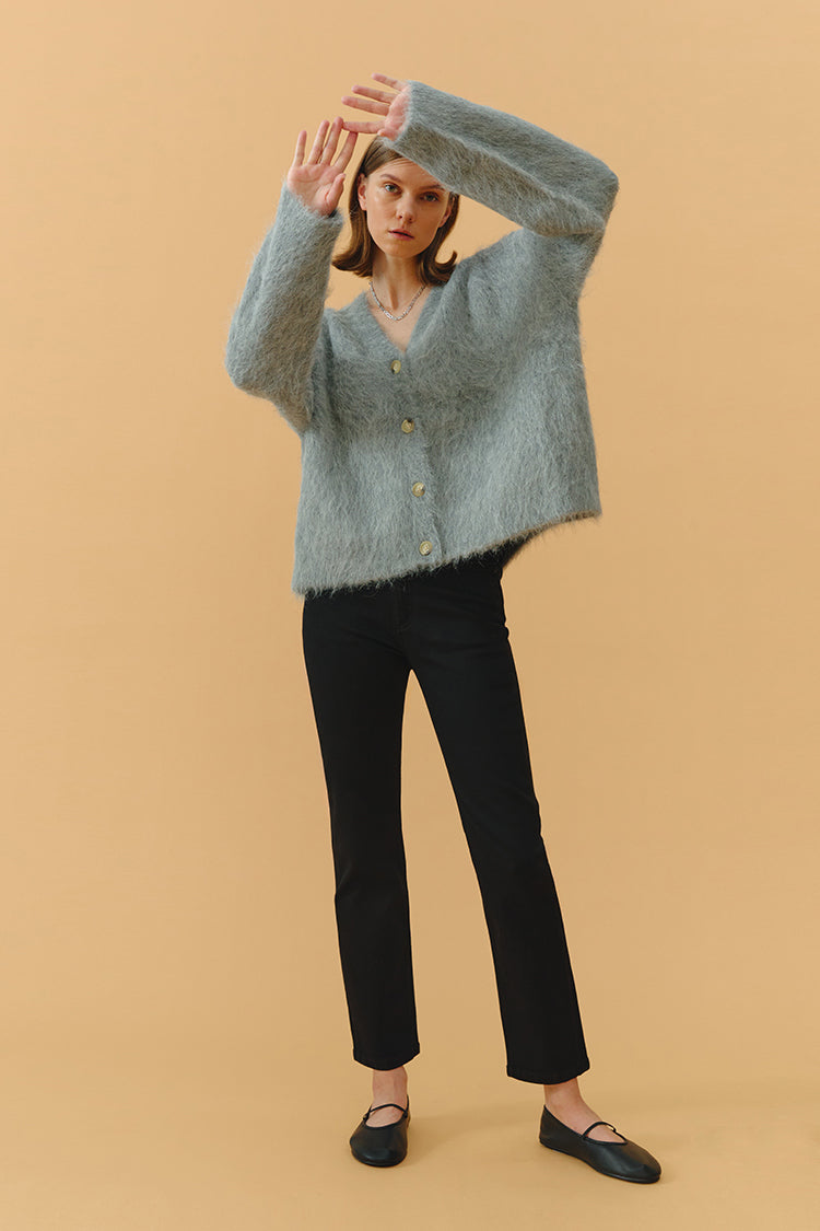 Hey Joanie Two Shots High Rise Straight Crop Jeans