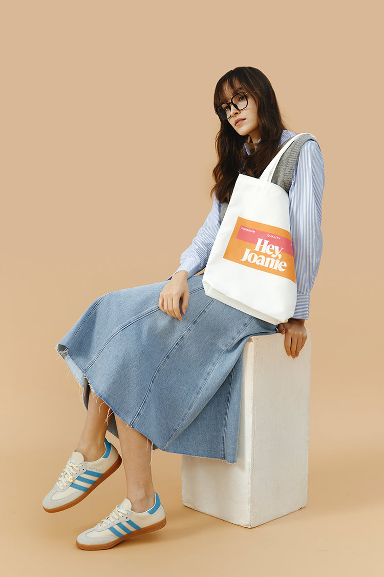 Hey Joanie Monica Swing Denim Midi Skirt