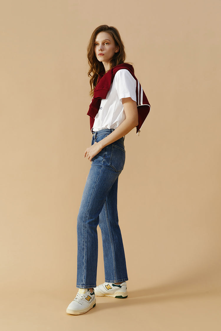 Hey Joanie Activity Grrrl High Rise Kick Crop Jeans