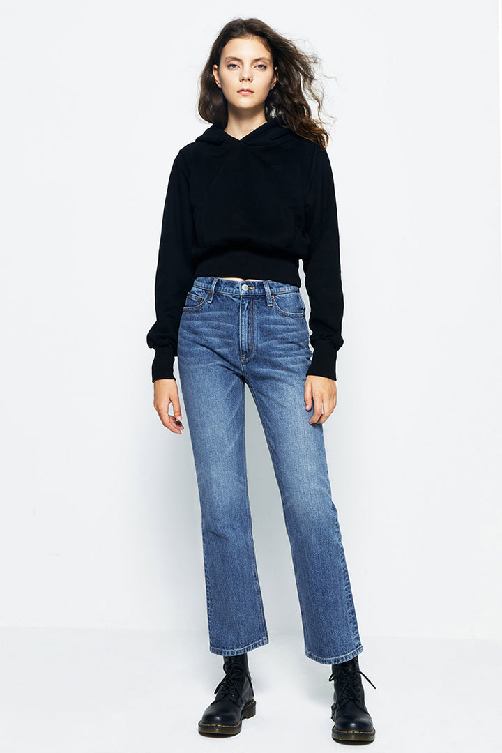 Hey Joanie Activity Grrrl High Rise Kick Crop Jeans (Turkish Cotton)