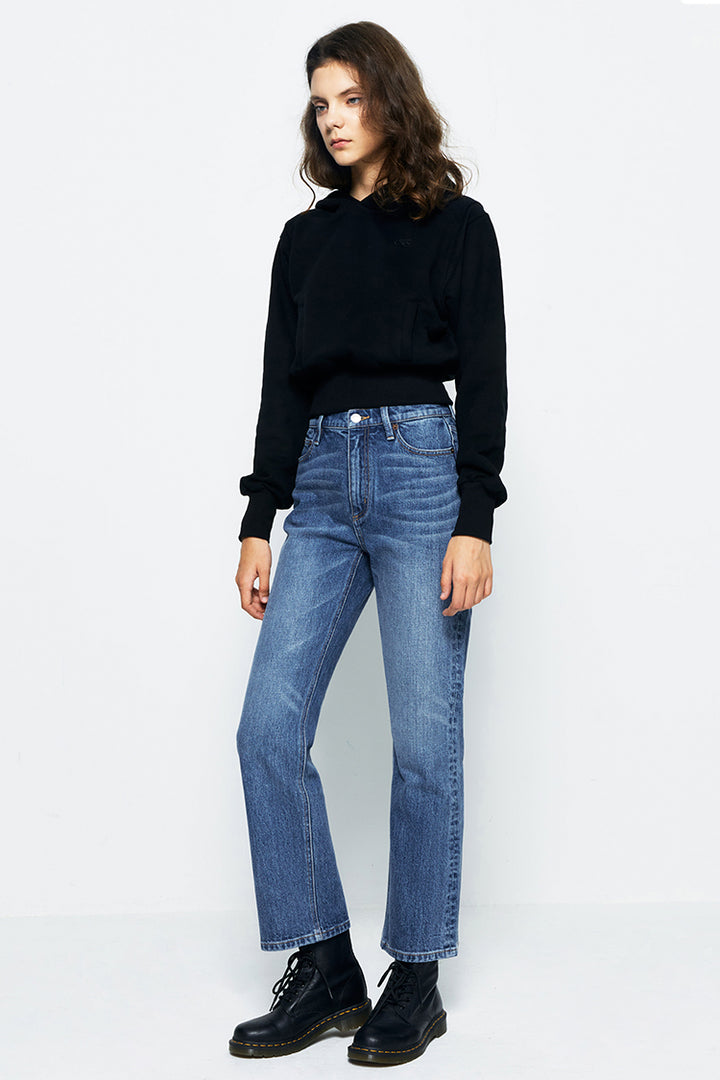 Hey Joanie Activity Grrrl High Rise Kick Crop Jeans (Turkish Cotton)