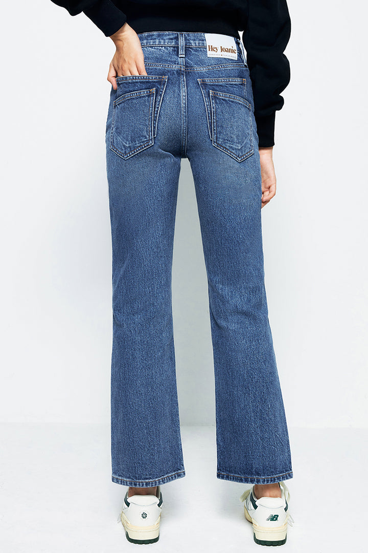 Hey Joanie Activity Grrrl High Rise Kick Crop Jeans (Turkish Cotton)