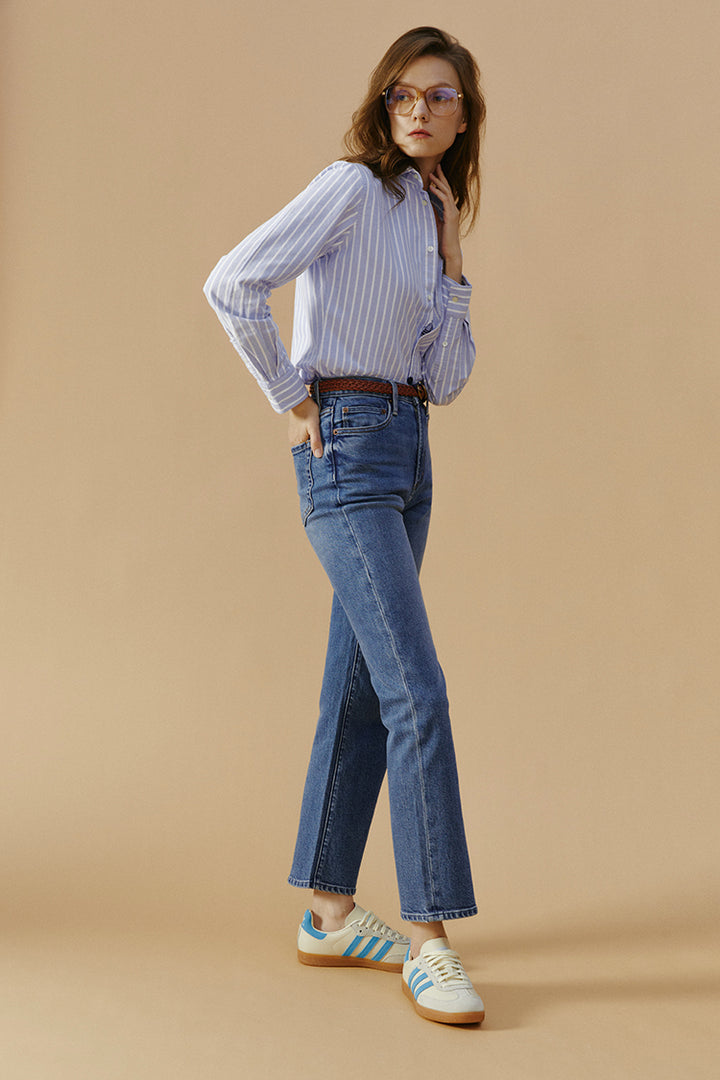 Hey Joanie Chelsea High Rise Straight Crop Jeans