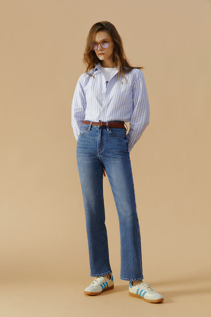 Hey Joanie Chelsea High Rise Straight Crop Jeans
