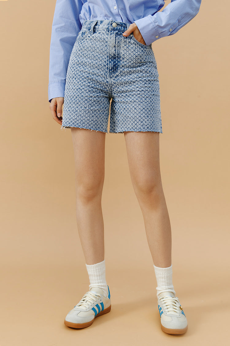 Hey Joanie Venice Tweed High Rise Shorts