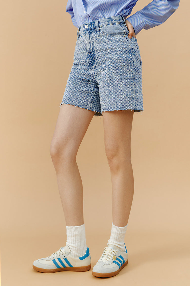 Hey Joanie Venice Tweed High Rise Shorts