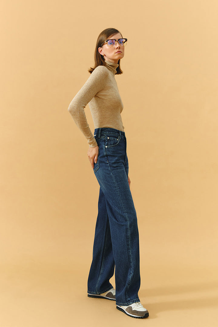 Hey Joanie Coney Island Whitefish High Rise Wide Jeans (Fleece-Lined)