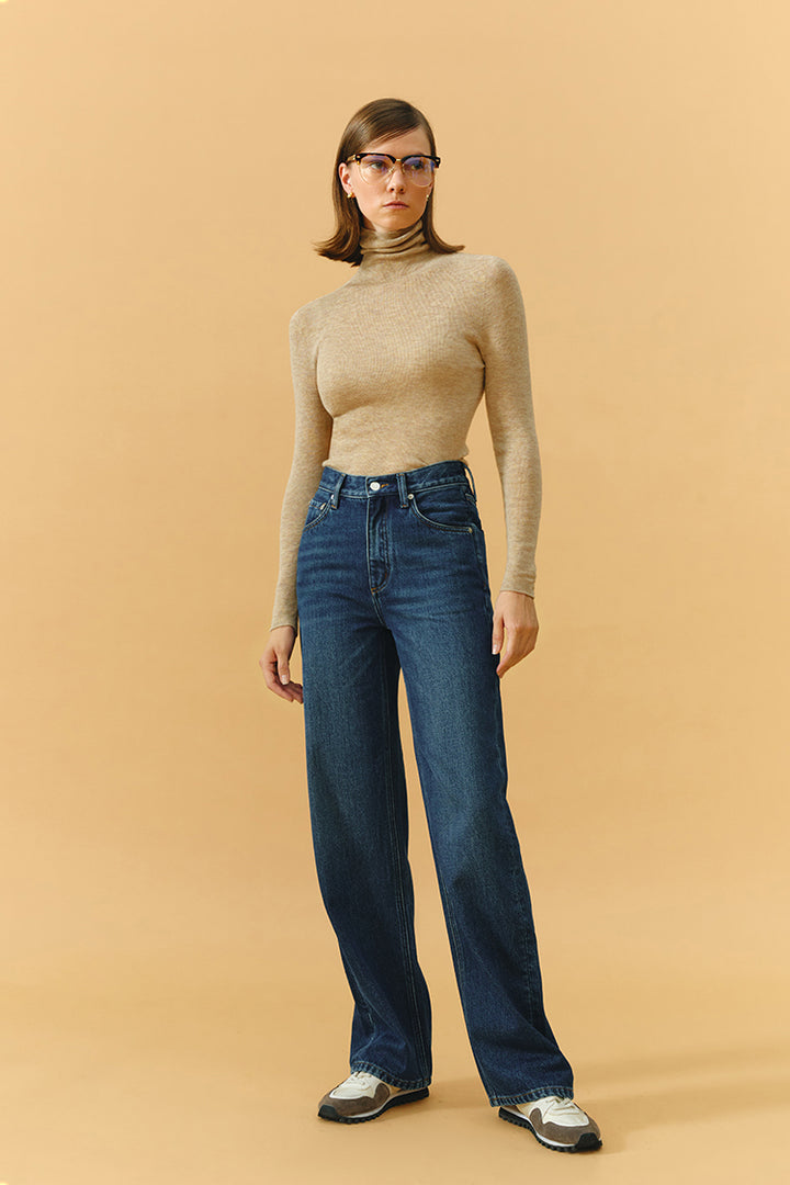 Hey Joanie Coney Island Whitefish High Rise Wide Jeans (Fleece-Lined)