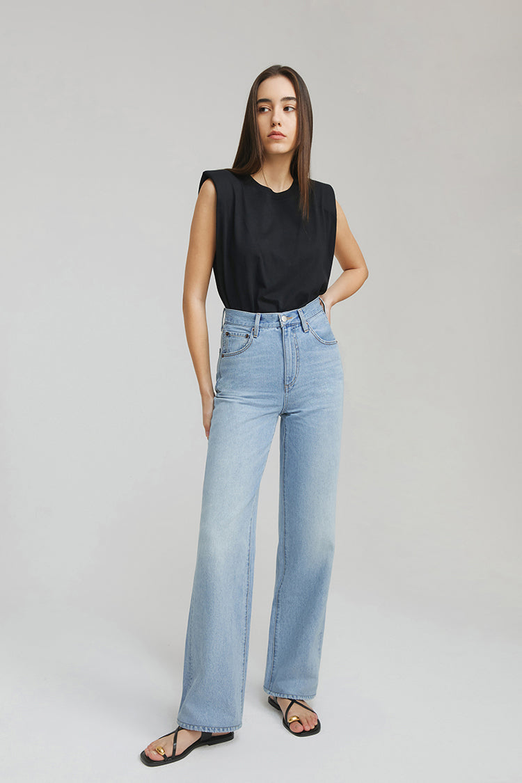Hey Joanie Coney Island Whitefish High Rise Wide Jeans