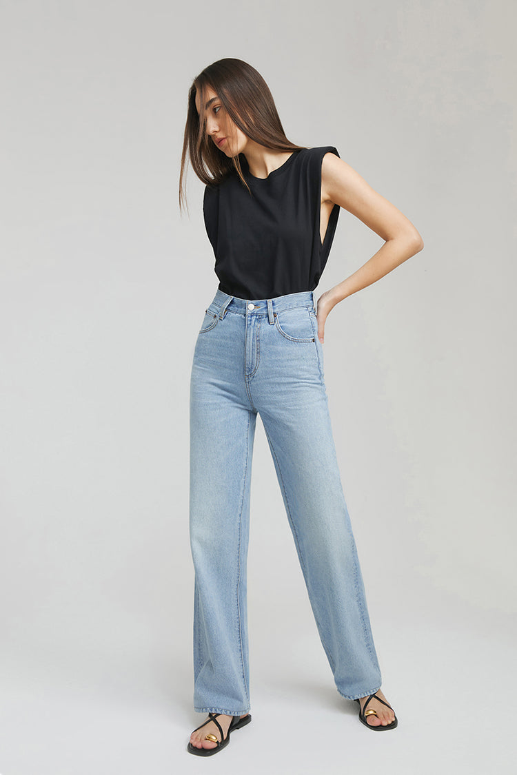 Hey Joanie Coney Island Whitefish High Rise Wide Jeans