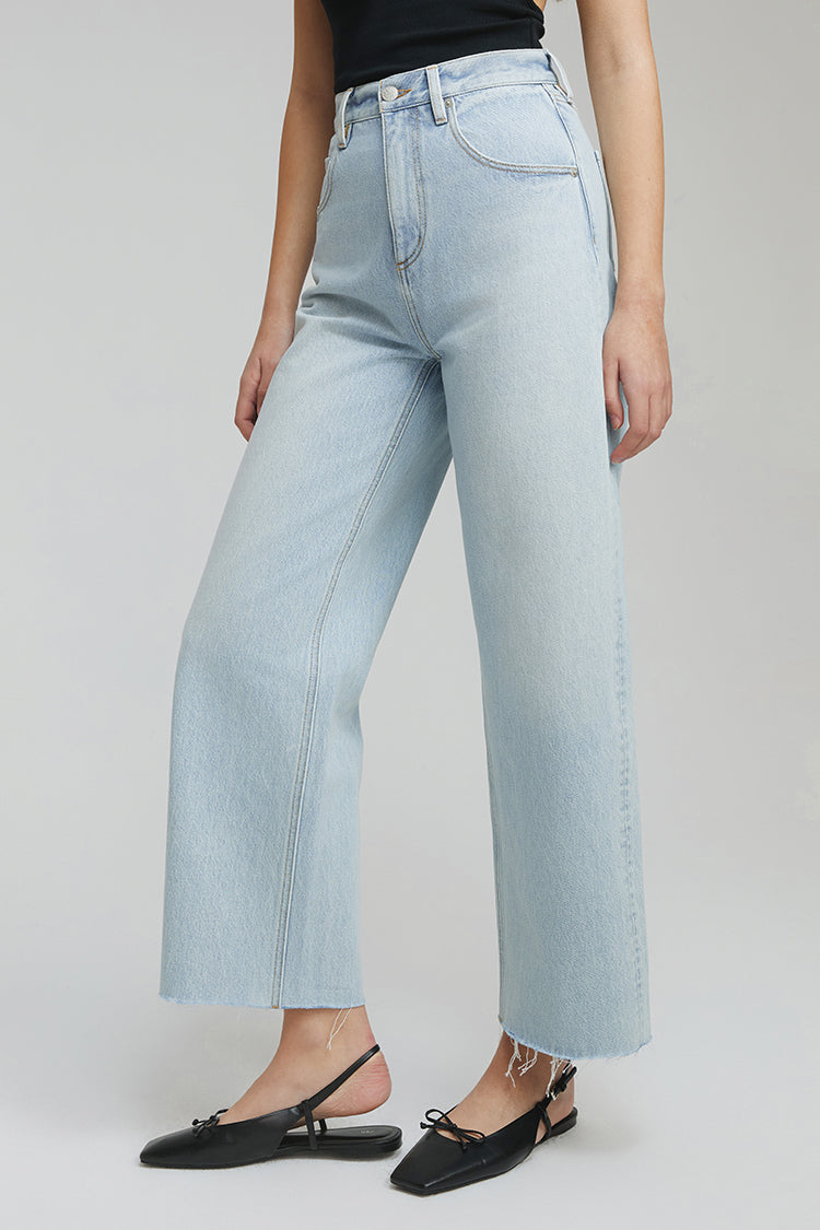 Hey Joanie Moon Curve Raw Hem Crop Jeans