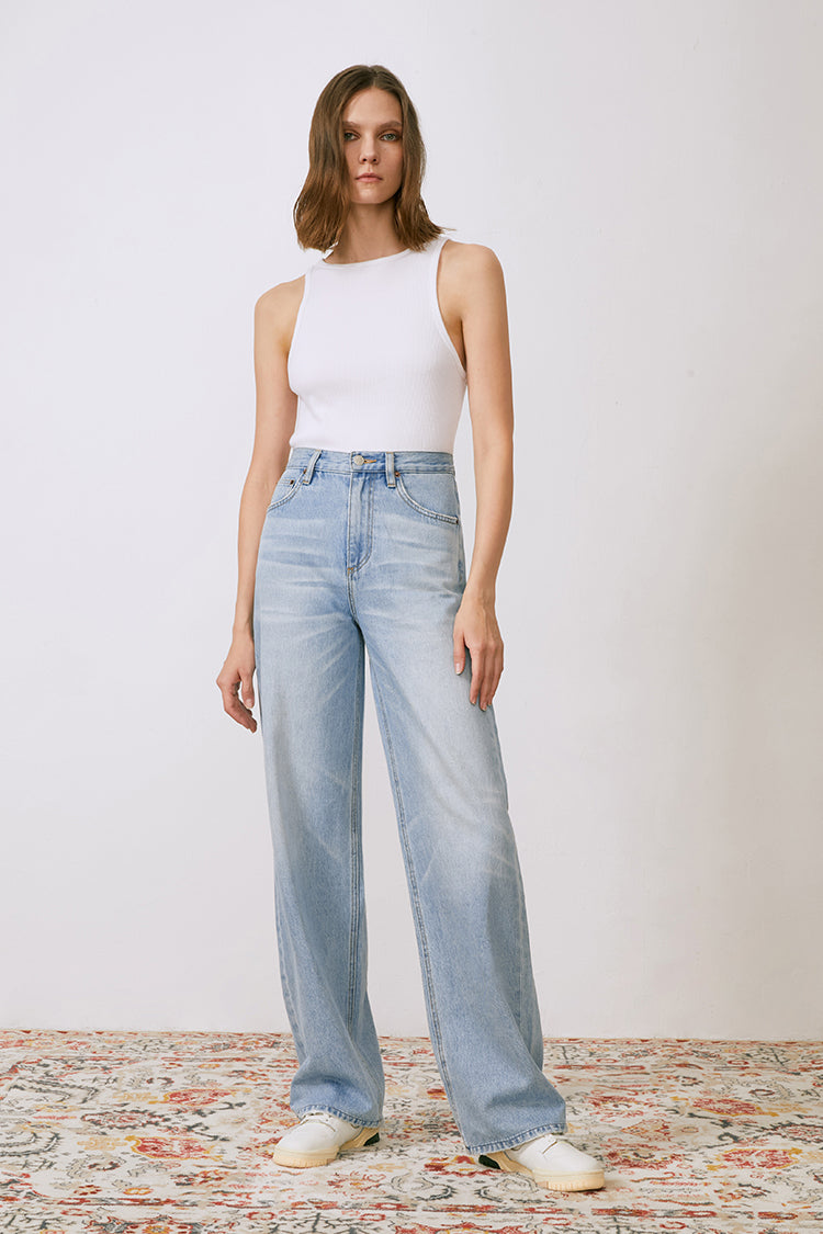 Hey Joanie Coney Island Whitefish High Rise Wide Jeans