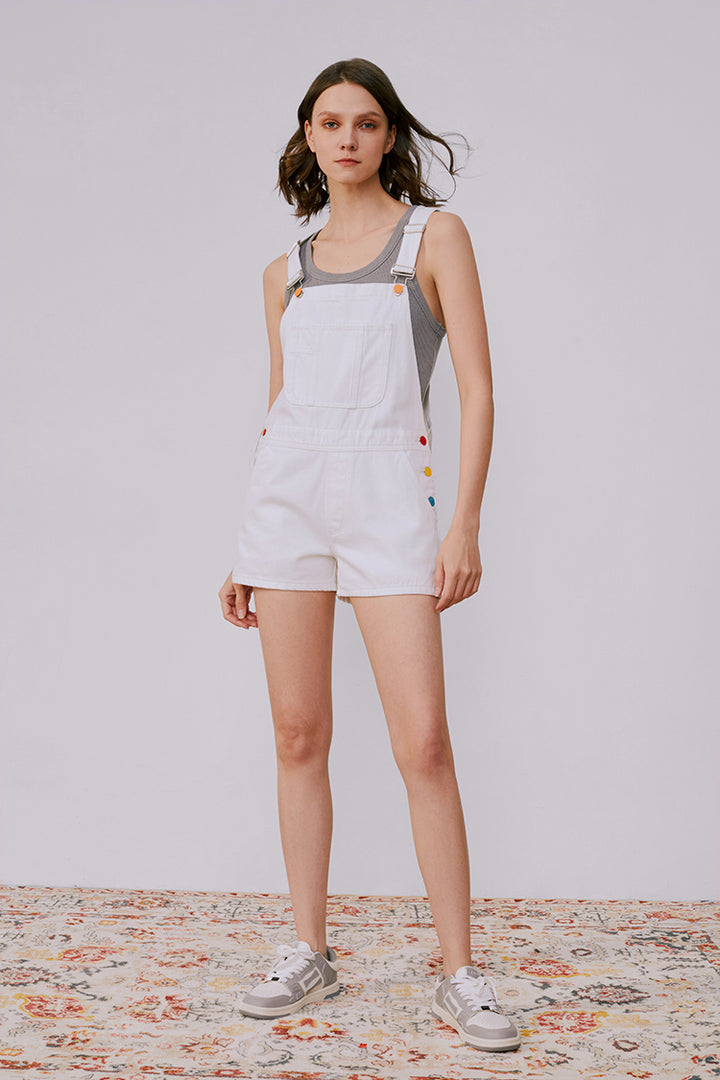 Hey Joanie Rainbow Overall Shorts